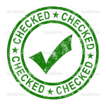 Checked Stamp With Tick Shows Quality And Excellence